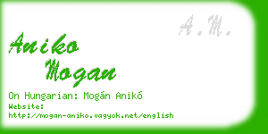 aniko mogan business card