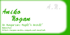 aniko mogan business card